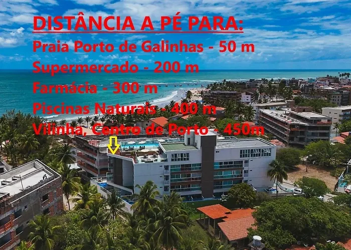 Flats Em Porto De Galinhas Pe Na Areia Apartamento
